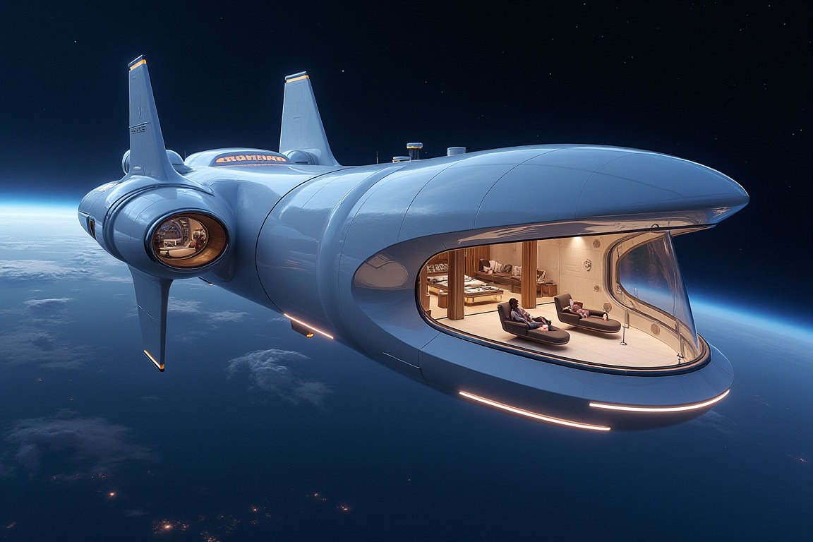 Futuristic space hotel